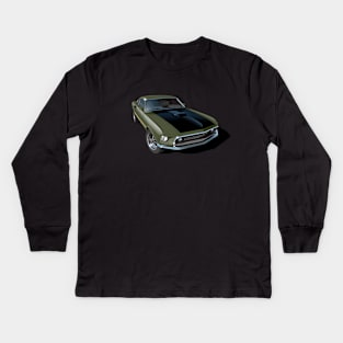 1969 ford mustang mach 1 Kids Long Sleeve T-Shirt